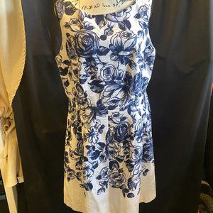 Talbots A-Line Sleeveless Floral Dress - size 14P
